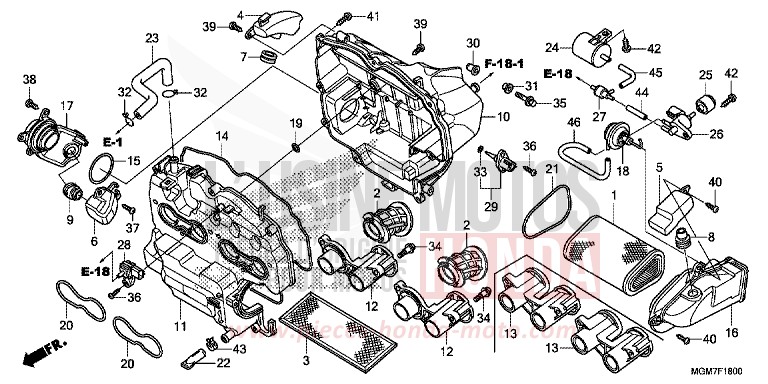 FILTRE A AIR de Hornet MAT CYNOS GRAY METALLIC (NH312) 2013