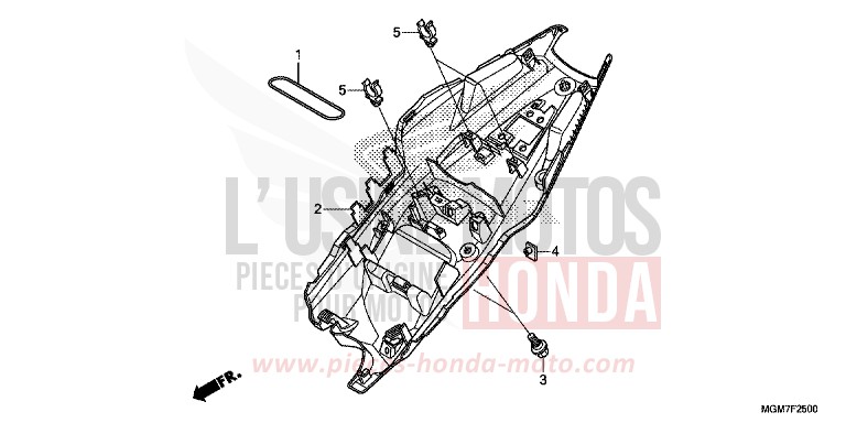 GARDE-BOUE ARRIERE de Hornet MAT CYNOS GRAY METALLIC (NH312) 2013