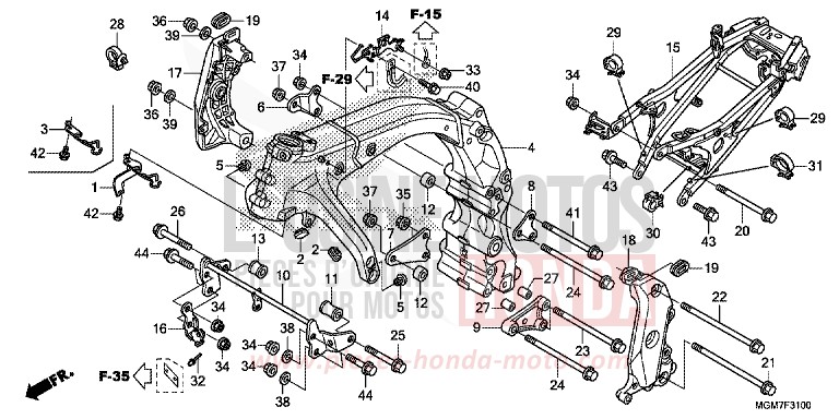 CARROSSERIE DE CHASSIS de Hornet MAT CYNOS GRAY METALLIC (NH312) 2013