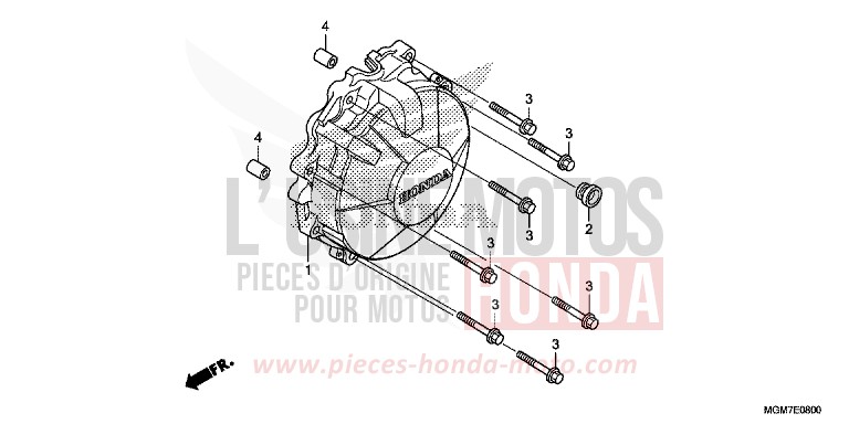 COUVERCLE DE GENERATRICE de Hornet MAT PEARL COOL WHITE (NHB44) 2013