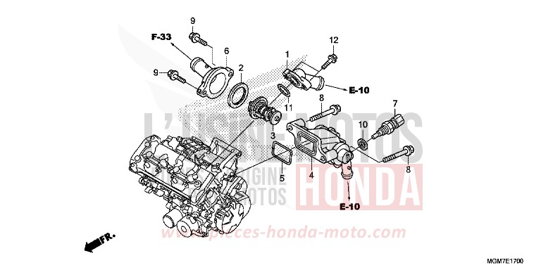 THERMOSTAT de Hornet MAT PEARL COOL WHITE (NHB44) 2013