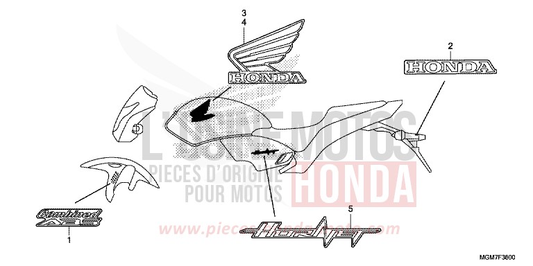 MARQUE/RAYURE de Hornet PEARL PACIFIC BLUE (PB386) 2013