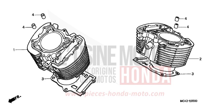 CYLINDRE de Shadow REARL SEDONA RED (R223) de 2002
