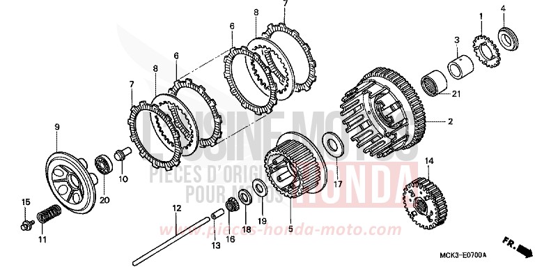 EMBRAYAGE de Shadow REARL SEDONA RED (R223) de 2002
