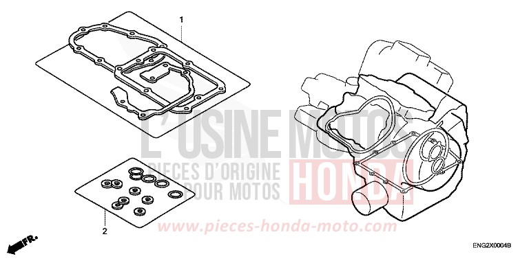 TROUSSE DE JOINT B de Shadow REARL SEDONA RED (R223) 2002