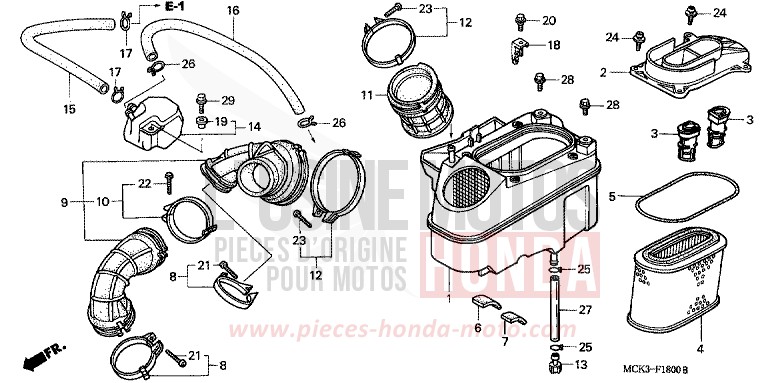 FILTRE A AIR de Shadow REARL SEDONA RED (R223) 2002