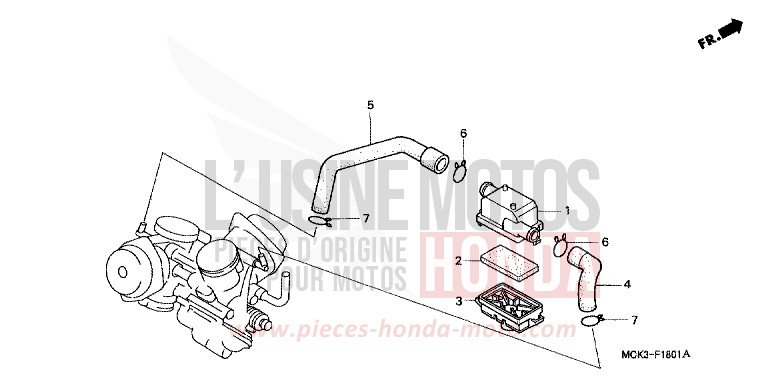 FILTRE A AIR SECONDAIRE de Shadow REARL SEDONA RED (R223) de 2002