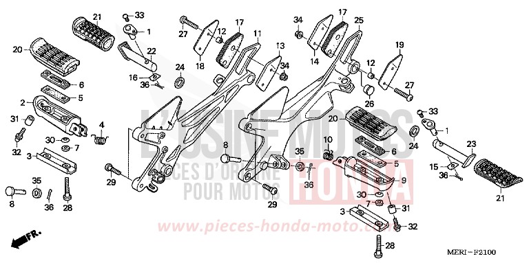 MARCHE de CBF600S PEARL BREEZY BLUE (PB341) de 2005