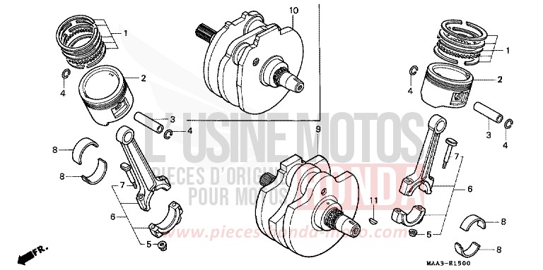 VILEBREQUIN/PISTON de Shadow NOIR (NH1K) de 1995