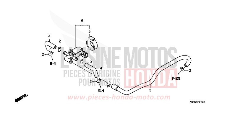 AIR INJECTION CONTROLVALVE de CBF600S PEARL NIGHTSTAR BLACK (NHA84) de 2010