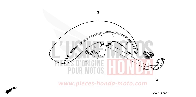 AILE AVANT (VT1100C2) de Shadow PEARL HOD ROD YELLOW (Y130A) de 1997