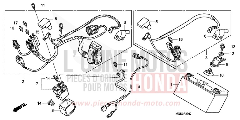 BATTERIE de CBF600S PEARL SIENA RED (R320) de 2010