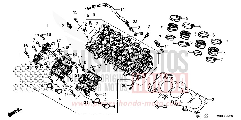 CULASSE de CB650R CANDY CHROMOSPHERE RED (R381) 2019