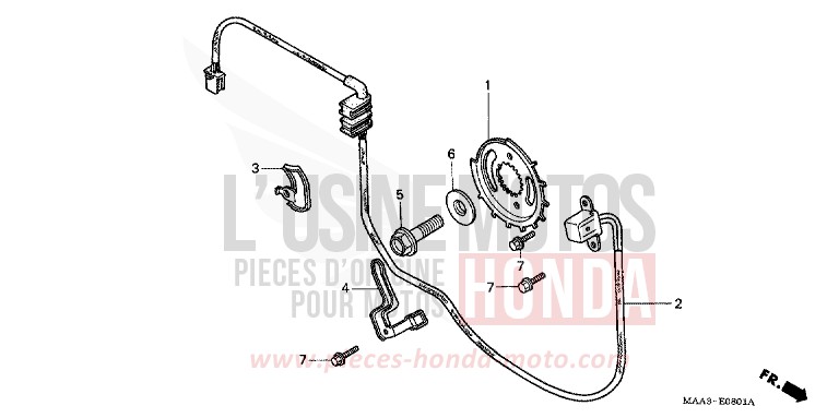 GENERATEUR D'IMPULSIONS (VT1100CV/CW/C2V/C2W) de Shadow REARL SEDONA RED (R223U) 1998