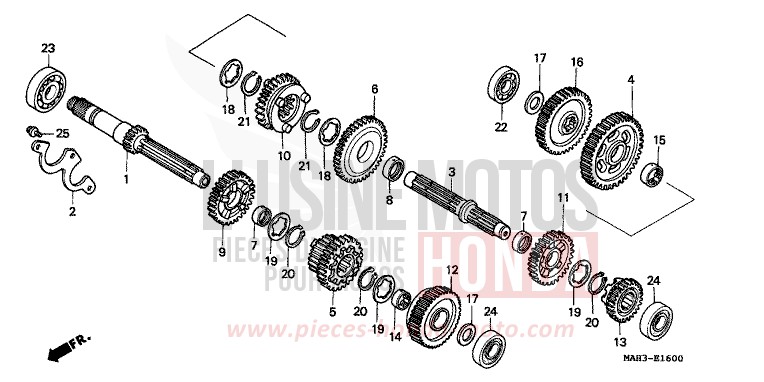 BOITE DE VITESSES de Shadow NOIR (NH1) de 1999