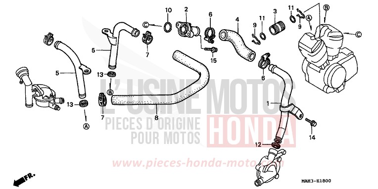 TUYAU D'EAU de Shadow NOIR (NH1) de 1999
