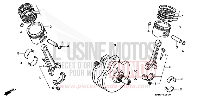 VILEBREQUIN/PISTON de Shadow REARL SEDONA RED (R223) 1999