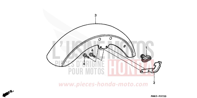 AILE AVANT de Shadow REARL SEDONA RED (R223) de 1999