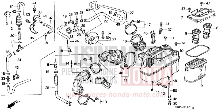 FILTRE A AIR (2) de Shadow REARL SEDONA RED (R223) 1999