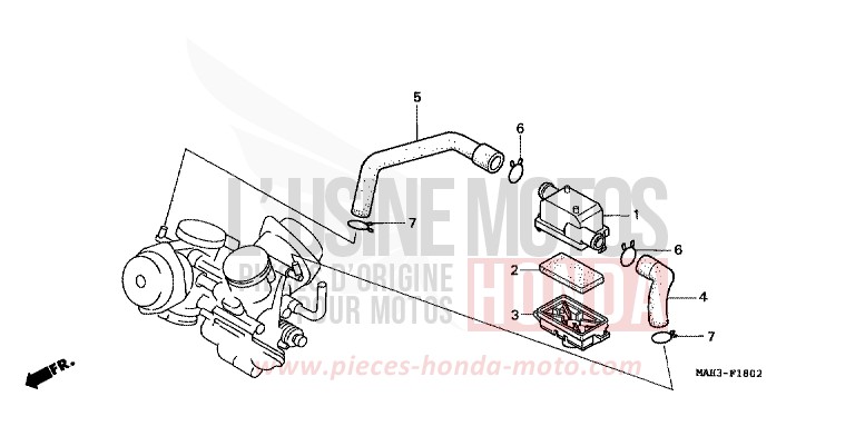 FILTRE A AIR SECONDAIRE de Shadow REARL SEDONA RED (R223) de 1999