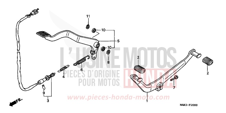 PEDALE de Shadow REARL SEDONA RED (R223) de 1999