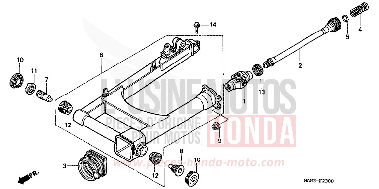 BRAS OSCILLANT de Shadow REARL SEDONA RED (R223) de 1999