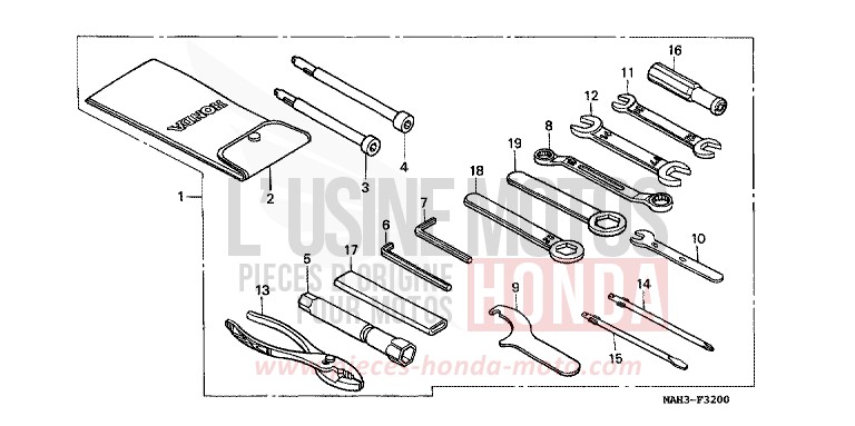 OUTILS de Shadow REARL SEDONA RED (R223) 1999