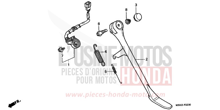 BEQUILLE de Shadow NOIR (NH1K) de 1998