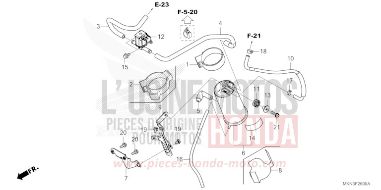 CUVETTE de CB650R CANDY CHROMOSPHERE RED (R381) 2019