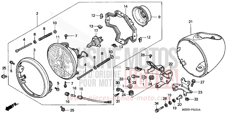 PROJECTEUR (2) de Shadow REARL SEDONA RED (R223E) 1999