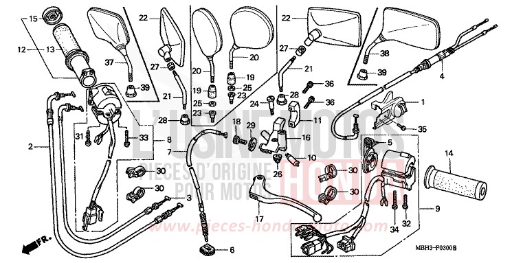COMMUTATEUR/CABLE de Shadow REARL SEDONA RED (R223E) 1999