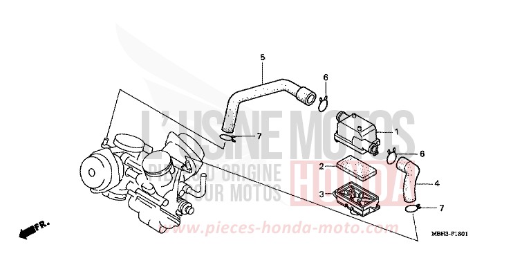 FILTRE A AIR SECONDAIRE de Shadow REARL SEDONA RED (R223E) de 1999