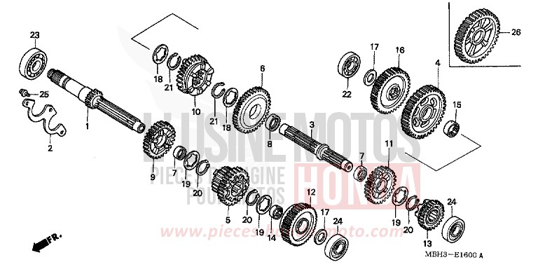 BOITE DE VITESSES de Shadow SOMERSET ORANGE (R237A) de 1999