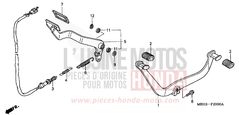 PEDALE de Shadow SOMERSET ORANGE (R237A) de 1999