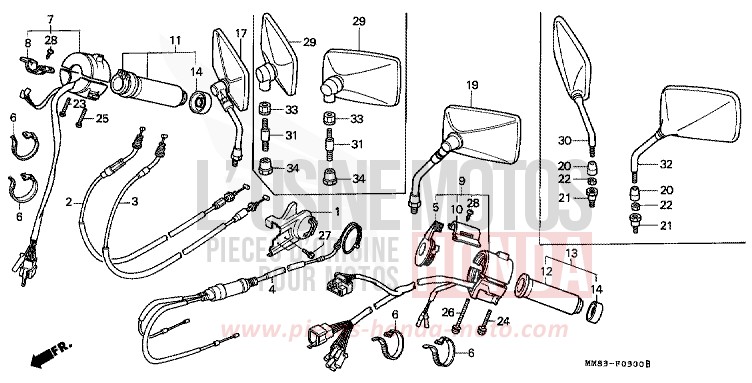 COMMUTATEUR/CABLE de Shadow CANDY WINE BERRY RED-U (R114) de 1988