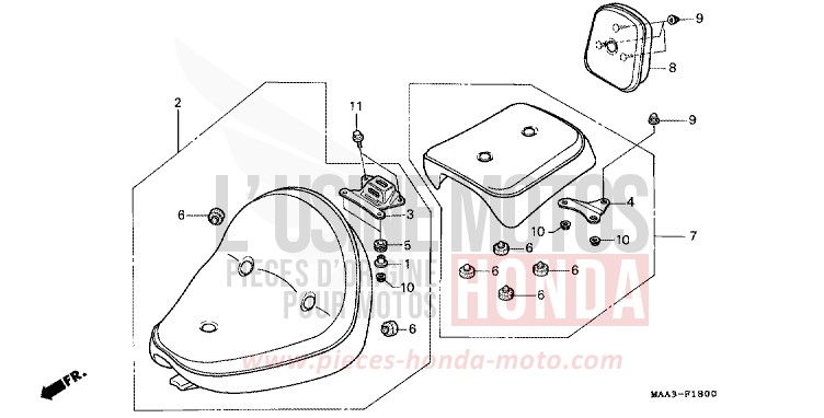 SIEGE (VT1100CS/CT) de Shadow CANDY SPECTRA RED (R176BA) de 1995