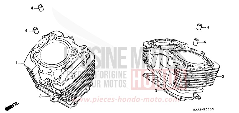 CYLINDRE (VT1100CS/CT) de Shadow PEARL ATLANTIS BLUE (B142AA) de 1995