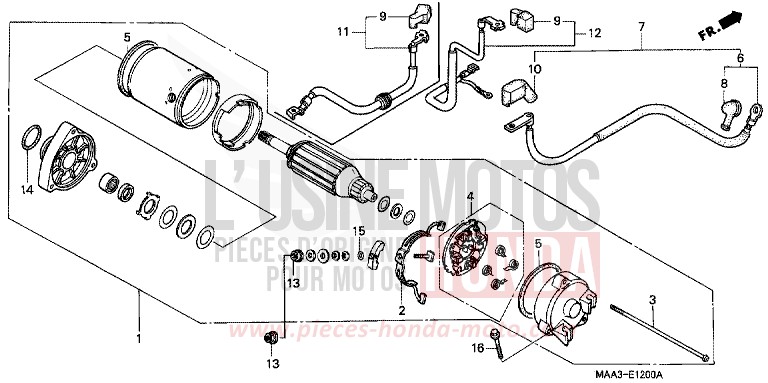 MOTEUR DE DEMARRAGE de Shadow PEARL ATLANTIS BLUE (B142AA) 1995