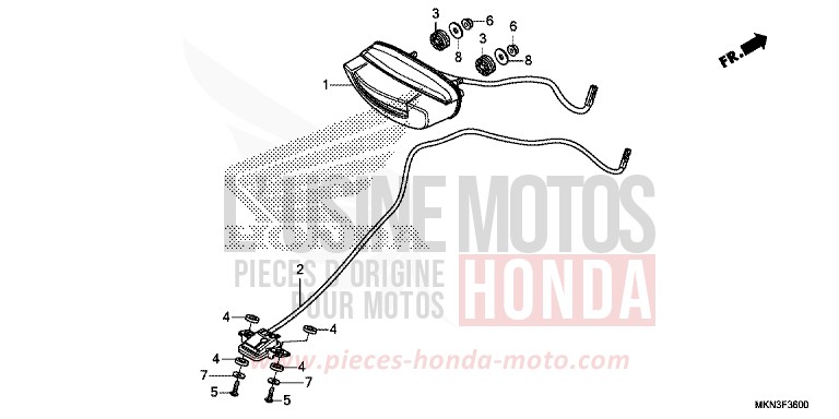 FEU ARRIERE de CB650R GRAPHITE BLACK (NHB01) de 2019