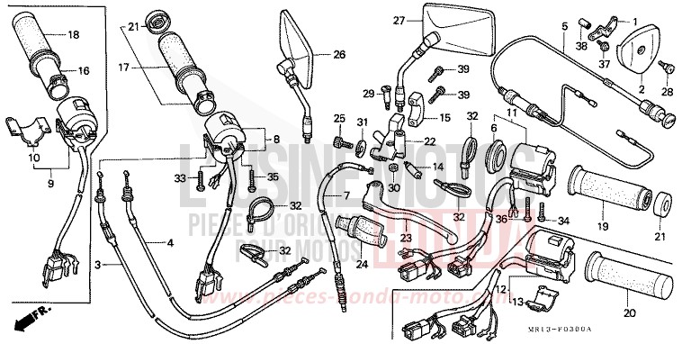 COMMUTATEUR/CABLE de Shadow CANDY WAVE BLUE (PB161) 1989