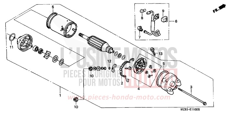 MOTEUR DE DEMARRAGE de Shadow PEARL CORAL REEF BLUE (B140A) 1994