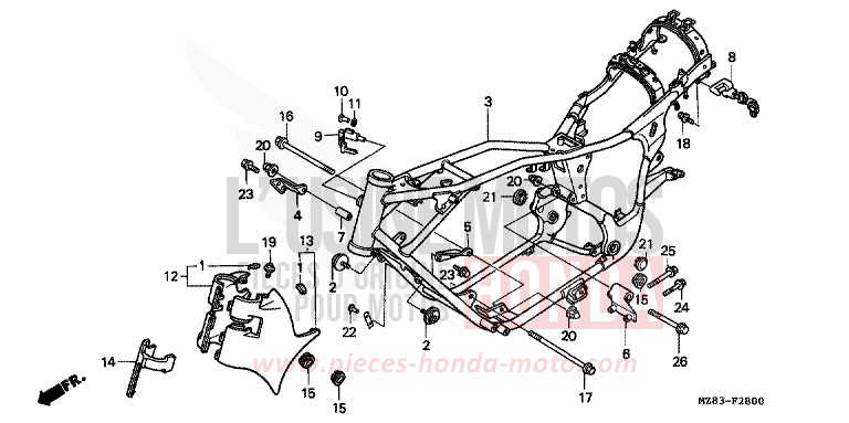 CARROSSERIE DE CHASSIS de Shadow PEARL CORAL REEF BLUE (B140A) 1994