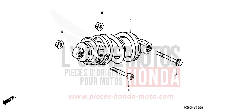 COUSSIN ARRIERE de Shadow NOIR (NH1K) de 1995