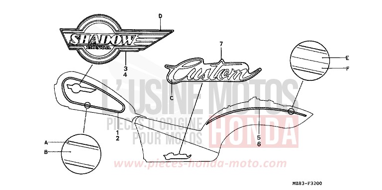 MARQUE (1) de Shadow NOIR (NH1K) de 1995