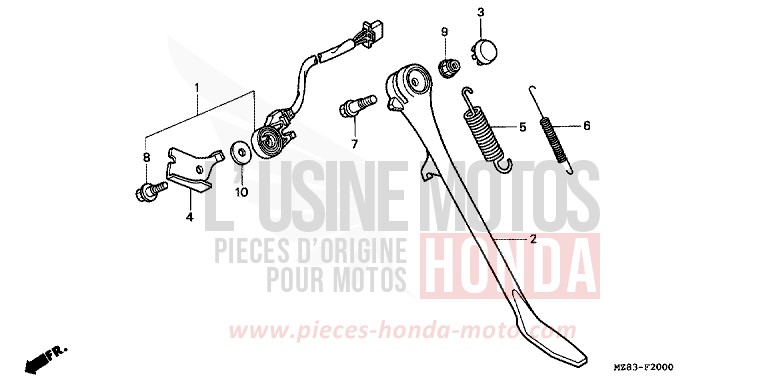 BEQUILLE de Shadow PEARL CORAL REEF BLUE (B140A) de 1995