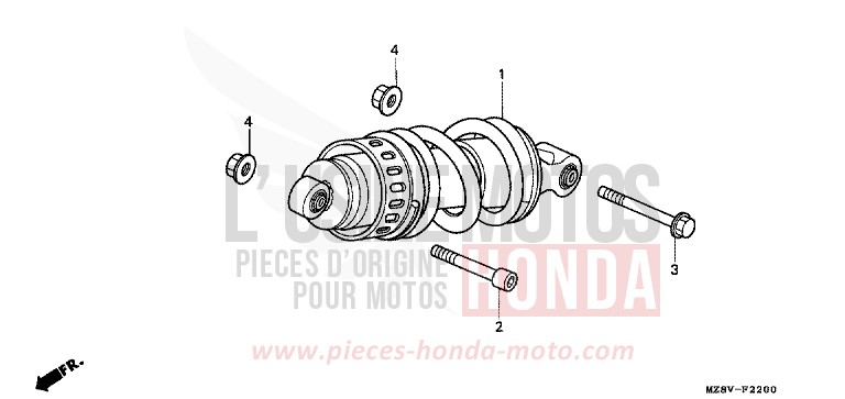 COUSSIN ARRIERE de Shadow NOIR (NH1K) de 1997