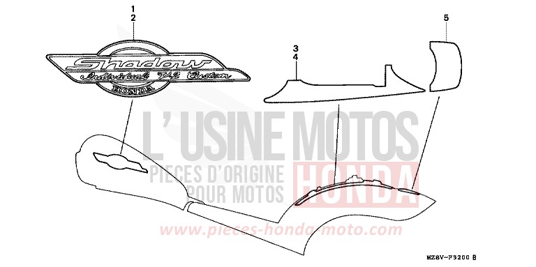MARQUE (1) de Shadow NOIR (NH1K) de 1997