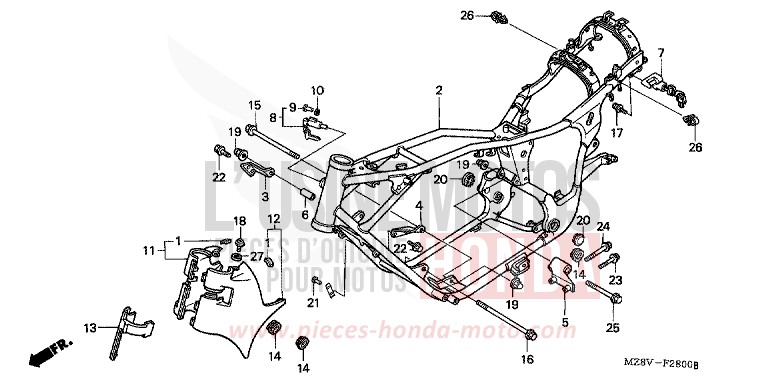 CARROSSERIE DE CHASSIS de Shadow CANDY GLORY RED-U (R101) 1998