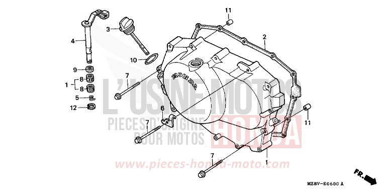 PANNEAU CARTER-MOTEUR D. de Shadow PEARL SIERRA GREEN (G156) de 1998