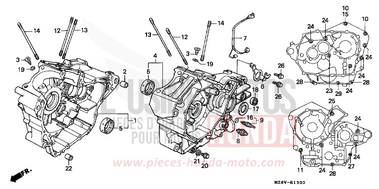 CARTER MOTEUR de Shadow PEARL SIERRA GREEN (G156) de 1998